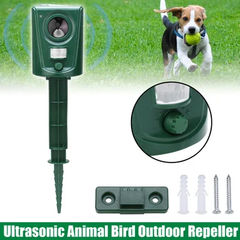 

Pest Repellent Control Ultrasonic PIR Sensor Animal Repeller Pest Cat Fox Drive Waterproof Ground Spike for Garden Yard Outdoor