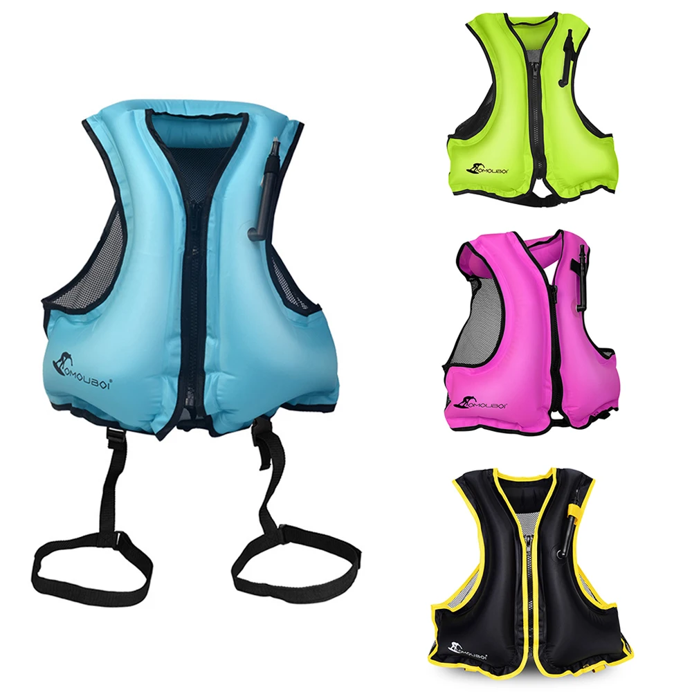 Adult Inflatable Swimming Life Vest Swimming Boating Life Vest Snorkeling Surfing Water Safety Sports Life Saving Jackets inflatable snorkel vest adult life jackets