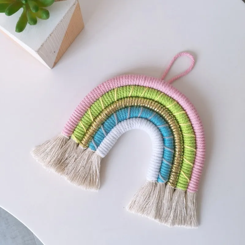 Радужные украшения ручной работы гобелен для детской комнаты подвесная подвеска