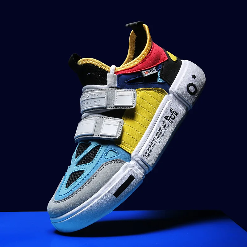 

Fast Hand-shaking Sound Luban Online Celebrity wu dao Dad Shoes 2019 New Style Four Seasons MEN'S SHOES Korean-style Velcro Spor
