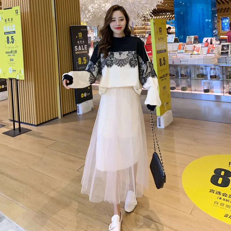 

Photo Shoot WOMEN'S Suit New Style Fashion High Short-height Early Autumn Collocation Western Style Hoodie + Skirt Two-Piece Set