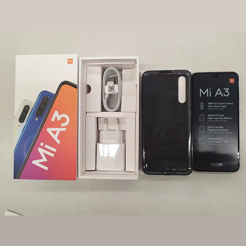 Глобальная версия Xiaomi Mi A3 4 Гб 64 Гб Snapdragon 665 смартфон телефон CC9e CC 9E 48MP камера 32MP фронтальная камера 6,08" экран Android one