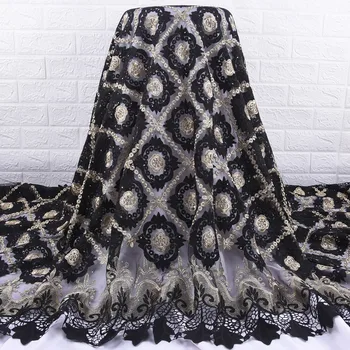 

Zhenguiru Black High Quality African Lace Fabric Mesh French Lace Fabric 2020 Nigerian Fabric For Women Party And Wedding A1911