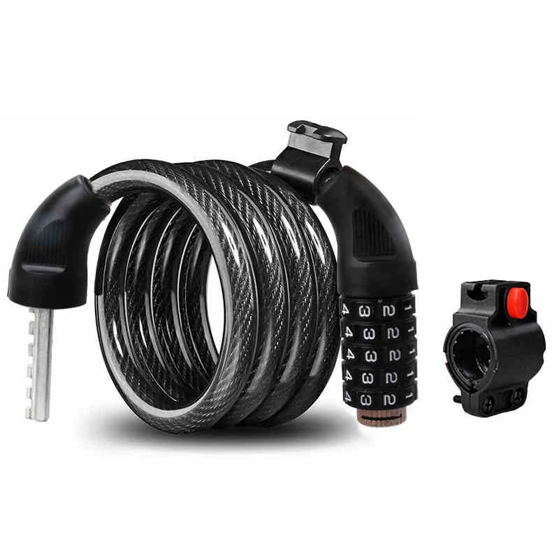 

GUB SF-31 bicycle lock five-digit code lock mountain bike strip wire lock bicycle ring lock