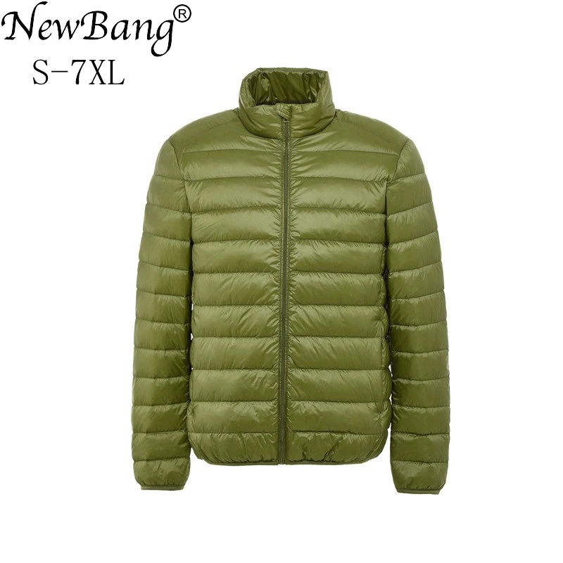 Пуховик NewBang 6XL 7XL мужской ультра легкий с воротником-стойкой зимняя ветровка