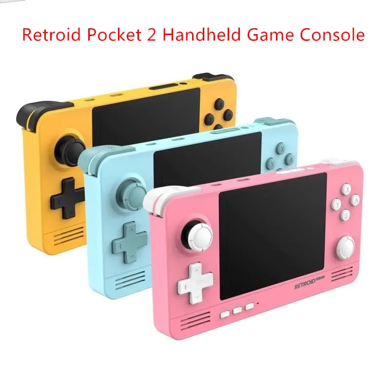 

New Retroid Pocket 2 Handheld Game Console Pandora Bluetooth Retro Game Player Double System Open Source 3D Game Console For PSP