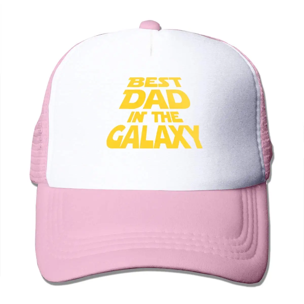 Бейсболки с сеткой «лучший папа в Галактике», унисекс, Регулируемая Кепка в Стиле Дальнобойщика, розовый цвет