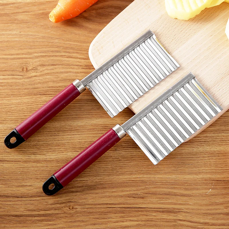 

Stainless Steel French Fries Potato Knife Creative Wave Pattern Carrot Slicer Cutter Multifunctional Kitchen Accessories