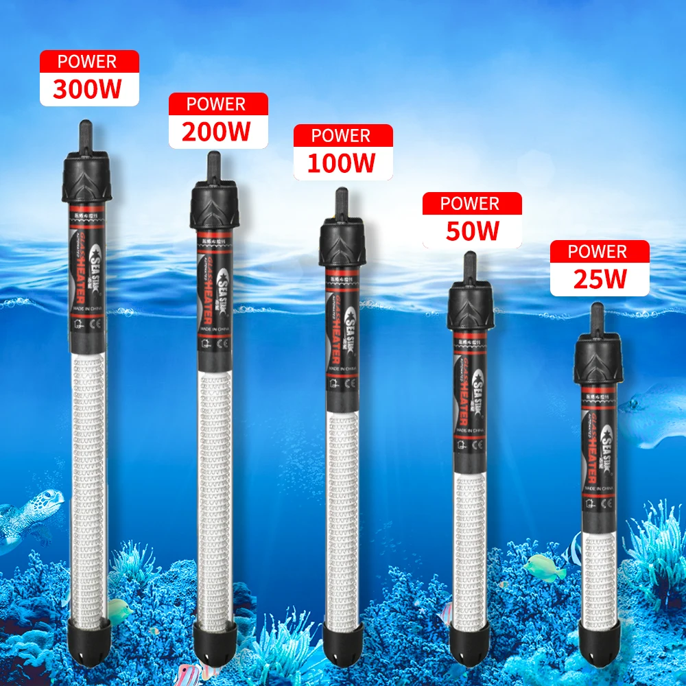 25W/50W/100W/200W/300W Submersible Fish Tank Heater 220V Adjustable Aquarium Temperature Constant Rod | Дом и сад