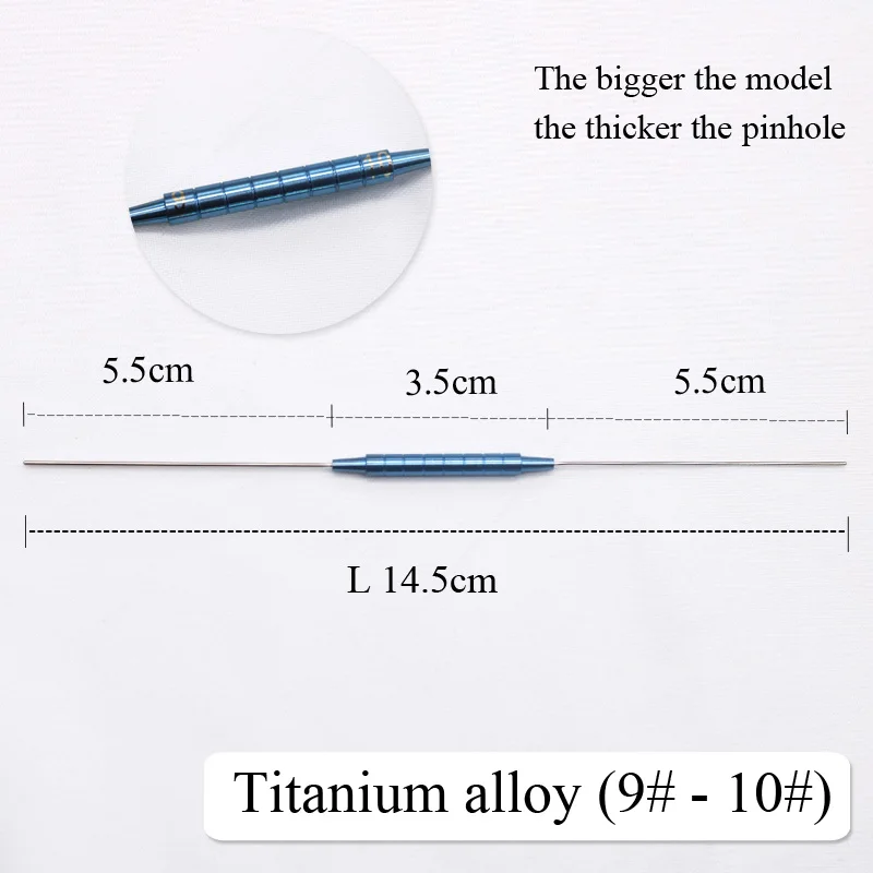 Titanium alloy 9-10 Офтальмологический молочный зонд канала микрохирургический инструмент из титанового сплава нержавеющей стали двойной головной зонд - Цвет: Titanium alloy 9-10