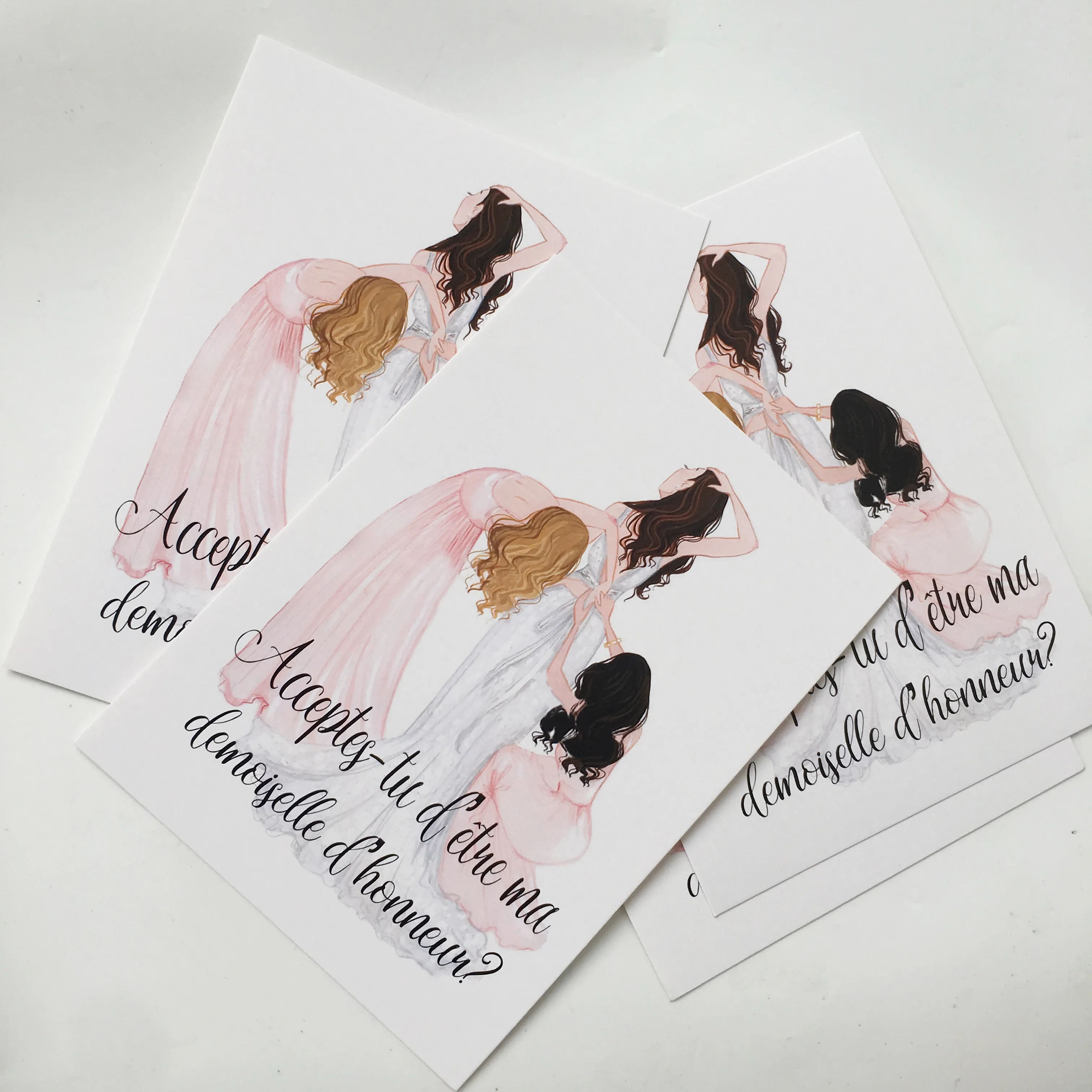  will you be my bridesmaid invite label for wedding hen bachlorette party invitations card 5pcs lot  - 4000410648735