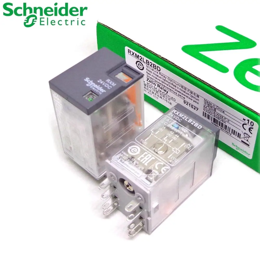 2co 5a 24vdc 24vac 230vac schneider rele novo original 02