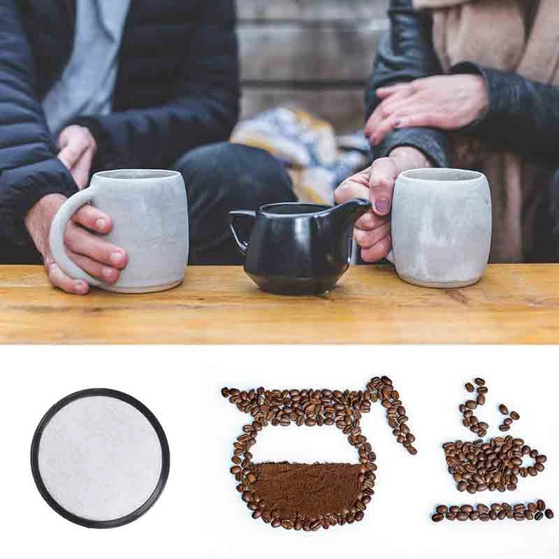 

Replacement Charcoal Water Filter Disks for Mr. Coffee Machines [12 Pack] + Reusable Basket Coffee Filter Fits Mr. Coffee