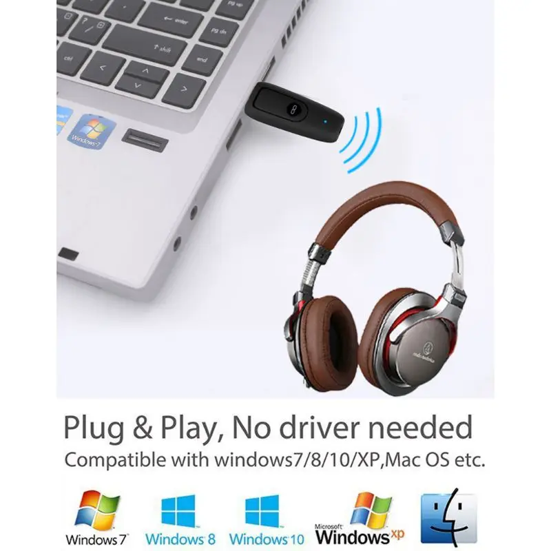 Bluetooth 5,0 передатчик USB адаптер 3,5 мм AUX Jack беспроводной ключ пусковое устройство X6HA