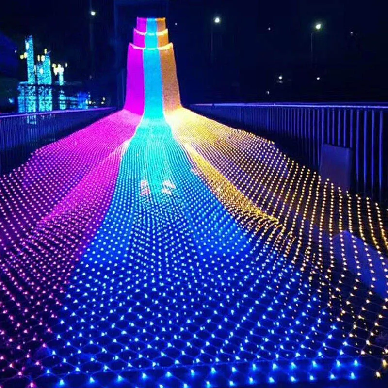 Christmas LED String Fairy Lights Net Mesh Curtain Xmas Wedding Party Outdoor Indoor Waterproof Lamp EU Plug MOUN777 | Лампы и