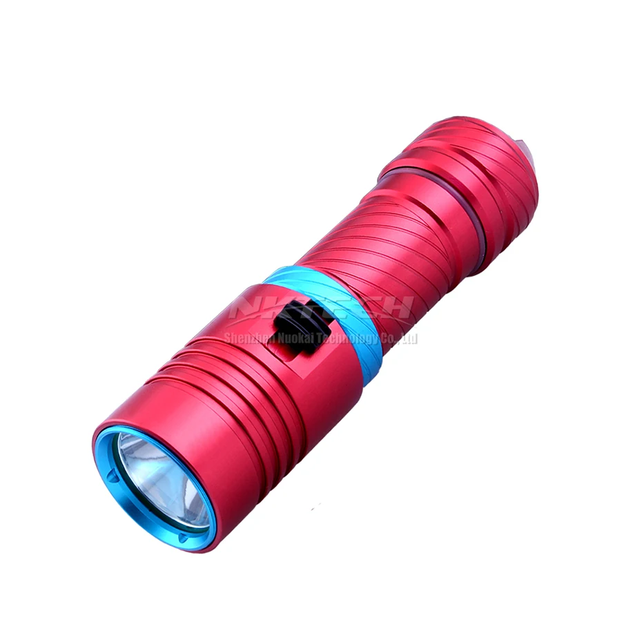 NKTECH DF-T2 Diving flashlight 18650 or 26650 LED Underwater light XM-L2 Waterproof dive light Lamp Torch Portable Lanterns Nigh