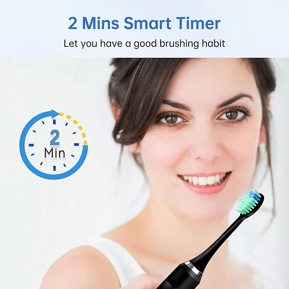Sonic Electric Toothbrushes for travel Proalpha with Timer 5 Modes waterproof Rechargeable Whitening Adults Tooth brush with box
