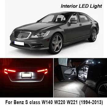 

100% Canbus White Error Free LED Bulb Interior Dome Map Kit For 1994-2013 Mercedes Benz S class W140 W220 W221