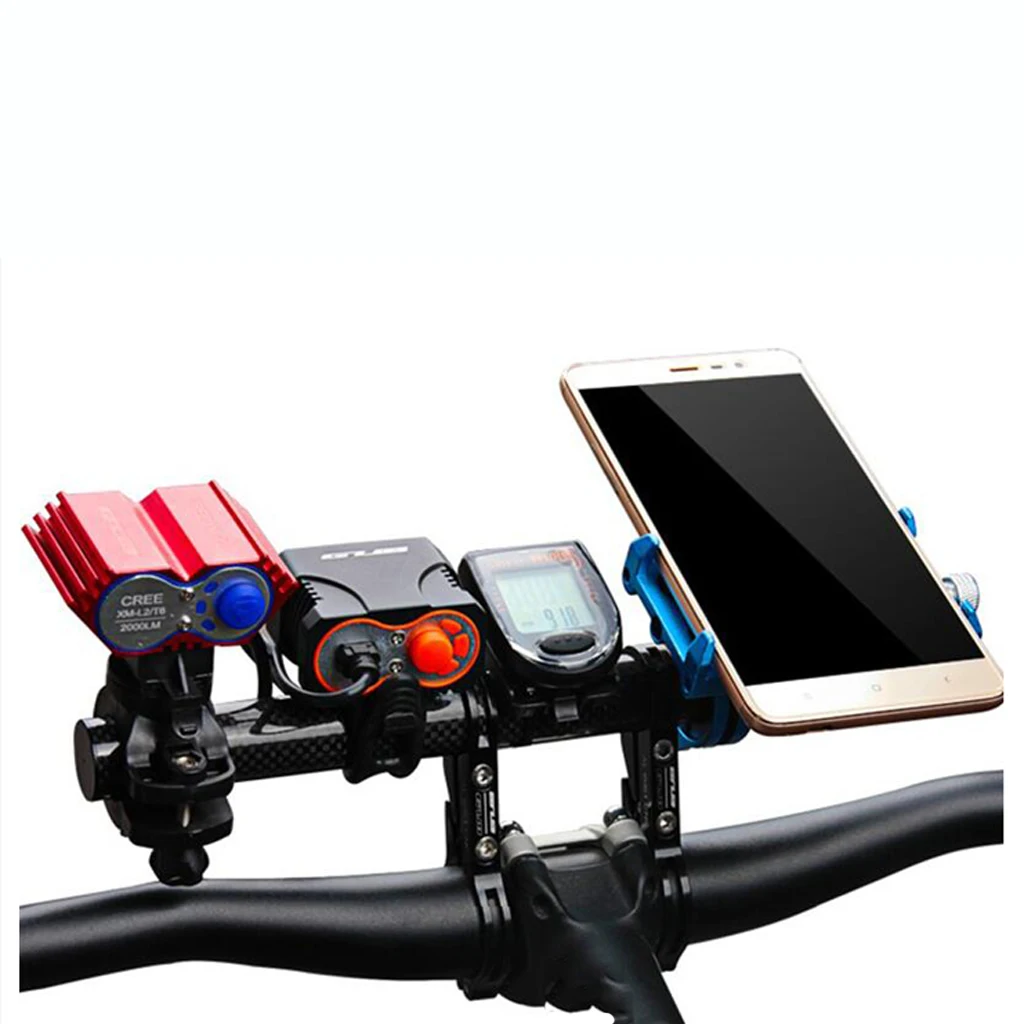 20cmCycling фонарик MTB держатель велосипедный фонарик держатель для вспышки Велосипедное углеродное волокно удлинитель руля Спорт на открытом воздухе