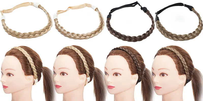 S-noilite, 3 размера, оголовье, косички, волосы с регулируемым поясом, плетеная лента для волос, богемный стиль, Женские синтетические аксессуары для волос