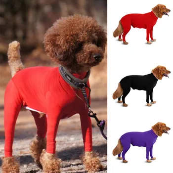 

Post Operative Protection Long Sleeves Bodysuit Jumpsuit For Dogs Collars Alternative For Recovery