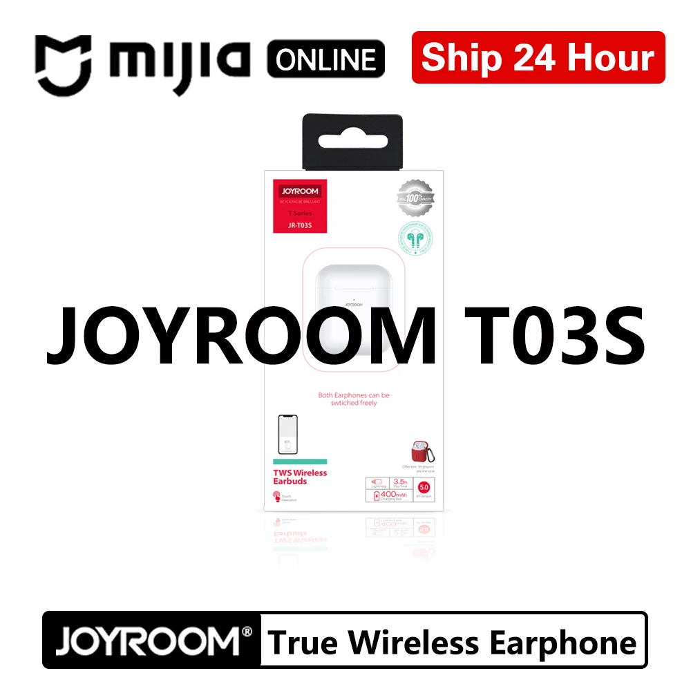 

Joyroom T03S tws Binaural Wireless bluetooths 5.0 earphone In-Ear True wireless White Airbuds Gaming Gamer Earbuds