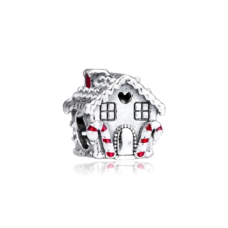 CKK пряничный домик, подвески, 925, подходят для браслетов Pandora, Стерлинговое Серебро, бусины для изготовления ювелирных изделий, kralen Berloque