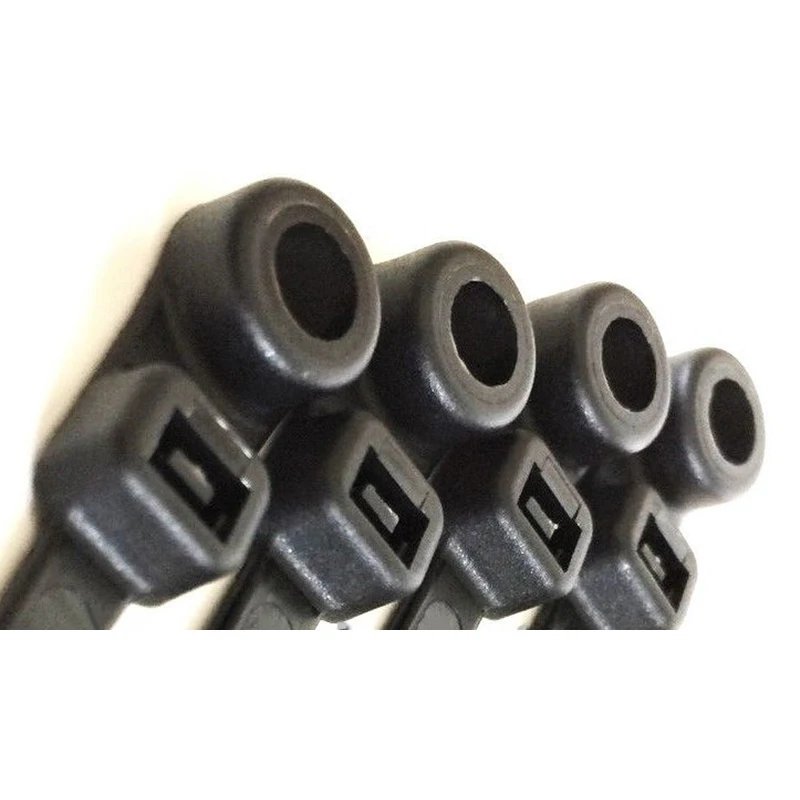 

100pcs Reusable Black Cable Cord Nylon Strap Hook Loop Wraps 50lb Black Tools