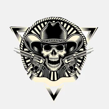 

14.7CM*14CM Accessories General Skull Helmet Winodw PVC Car Sticker Decal 6-2586