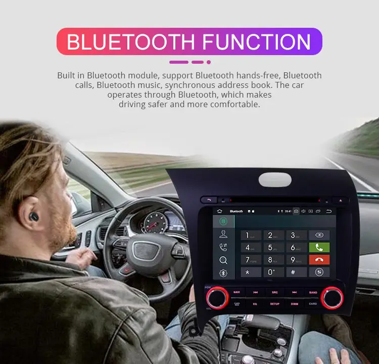 Cheap Besina Android 9.0 Car DVD player For Kia CERATO K3 FORTE 2013 2014- 2016 2Din Car Radio GPS Navigation Stereo WIFI 4G+64G Audio 9