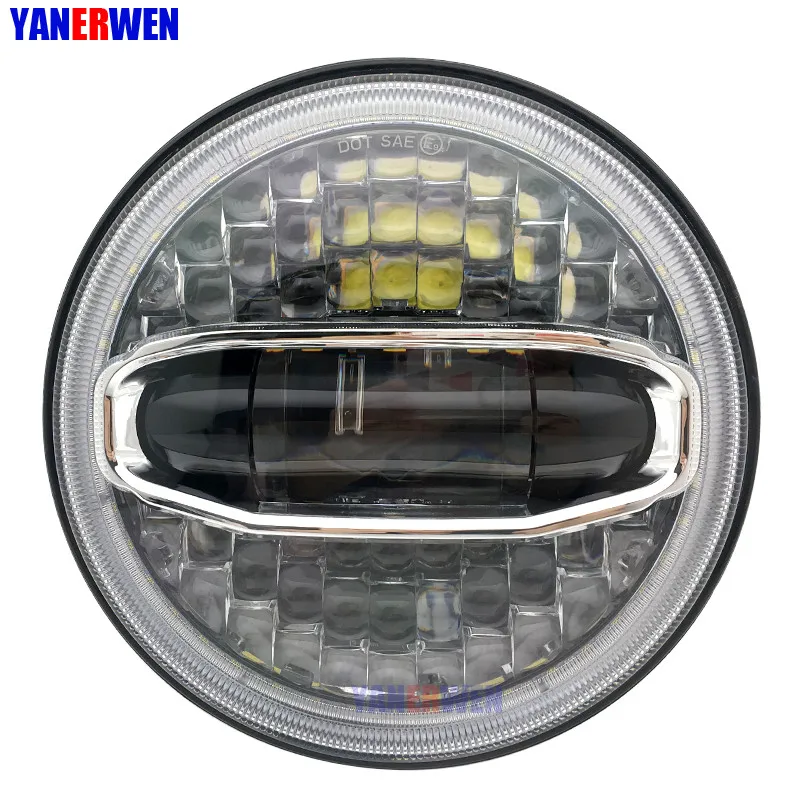 1 PCS 7 дюймовый светодиодный фар 108 ВТ мотоциклетные фары для Harley Touring Street Glide Road King ультраклассический Electra Road Glide Fat Boy - Цвет: 1 PCS