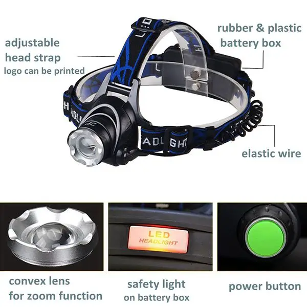 TMWT супер яркий 6000LM CREE XML T6 Светодиодные фары фара 18650 Перезаряжаемые