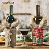 New Year 2022 Santa Claus Wine Bottle Dust Cover Xmas Navidad Noel Christmas Decorations for Home Natal 2022 Dinner Table Decor ► Photo 1/6