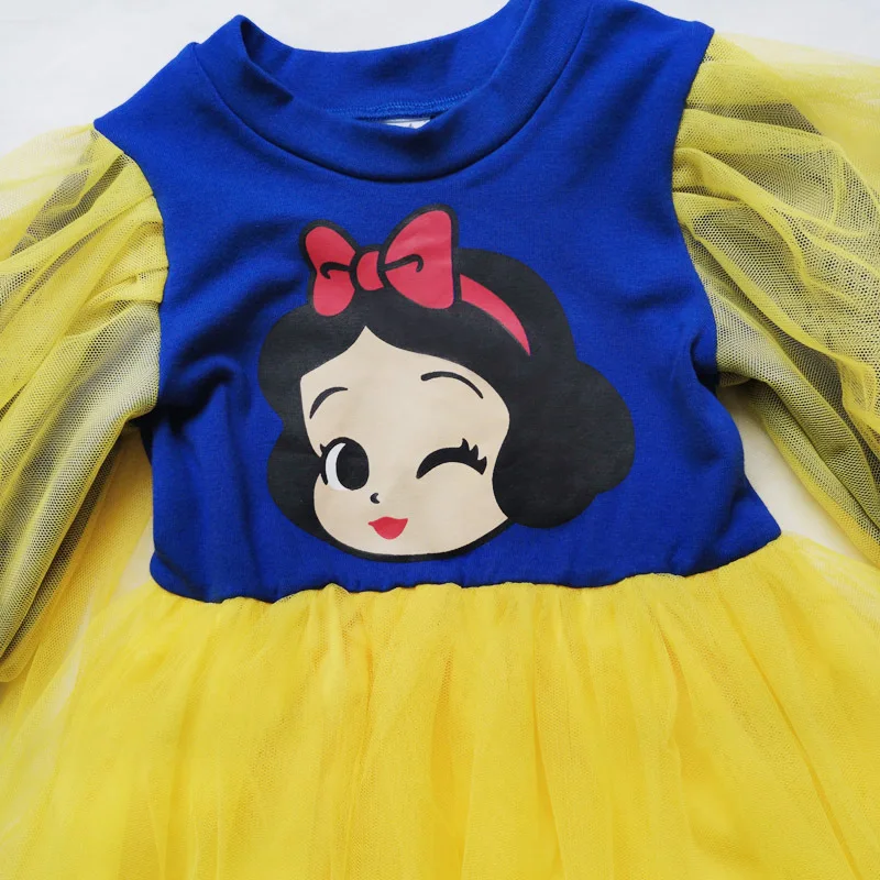 Thunderers Spring Autumn Kids Princess Dress For Girls Halloween Clothes Printed Cartoon Children Party Dress Girl Dresses