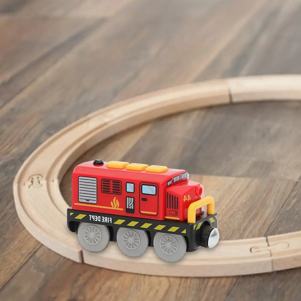 

Railway Locomotive Magnetically Connected Electric Small Train Magnetic Rail Toy Compatible With Wooden Track Present For Kids