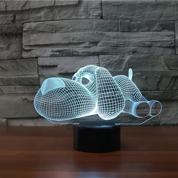 

7 Color Changing Usb 3D Led Modelling Cute Dogs Table Lamp Bedroom Atmospheres Night Light Bedside Decors Baby Sleep Lightings