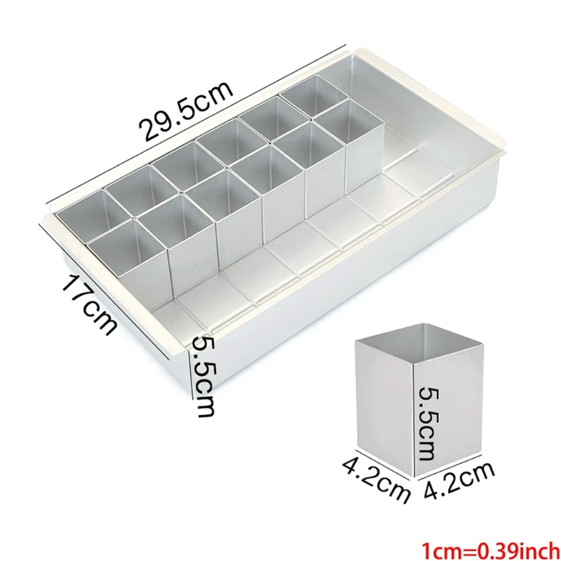 Aluminum Alloy Rectangular Cake Mould Baking Tray Letter Number Cake Mould Bakeware Pan Adjustable Mold Chocolate Bakery