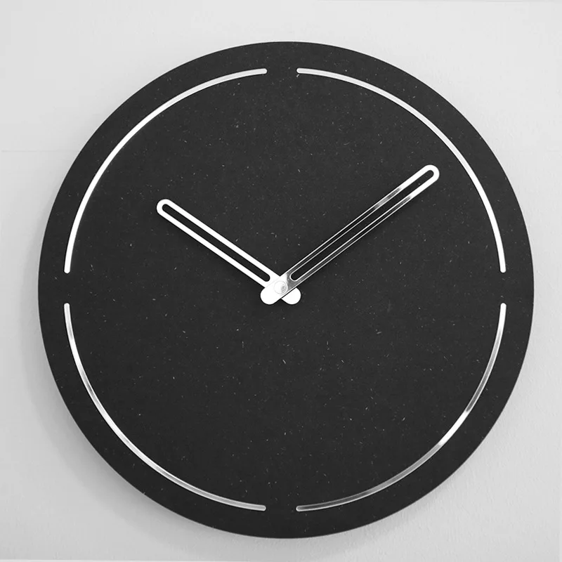 Nordic Wall Clock Simple Modern Design Brief Clocks Bedroom 3D Decorative Acrylic Quartz Wall Watch Home Decor Silent 10 inch - Цвет: Серебристый