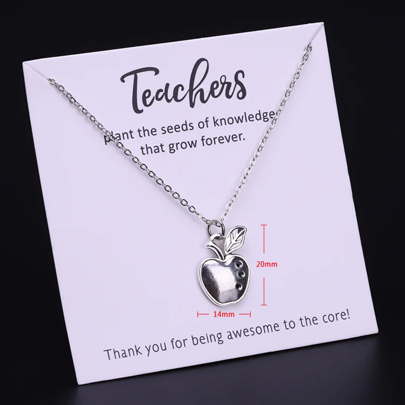 NE1837 Подарок на День учителя Apple Charm Teacher Love to Teach - Окраска металла: NE1837