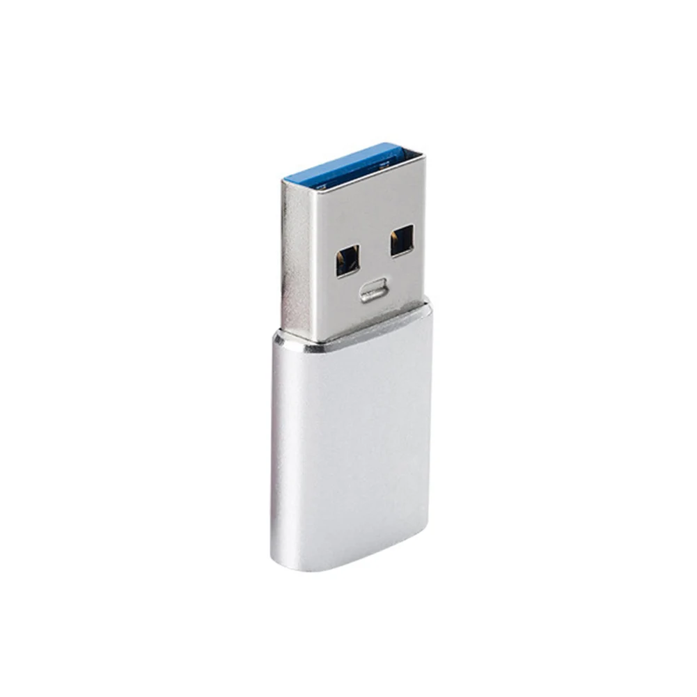 Адаптеры для мобильных телефонов конвертеры type-C Female to USB3.1 мужской металлический конвертер адаптер для компьютера мобильного телефона - Цвет: Серебристый