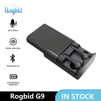 

TWS Earphones Hi-Fi Touch Control with Mic Handsfree 3000mAh Power Bank True Earbuds wireless Stereo Control Headphone Rogbid G9