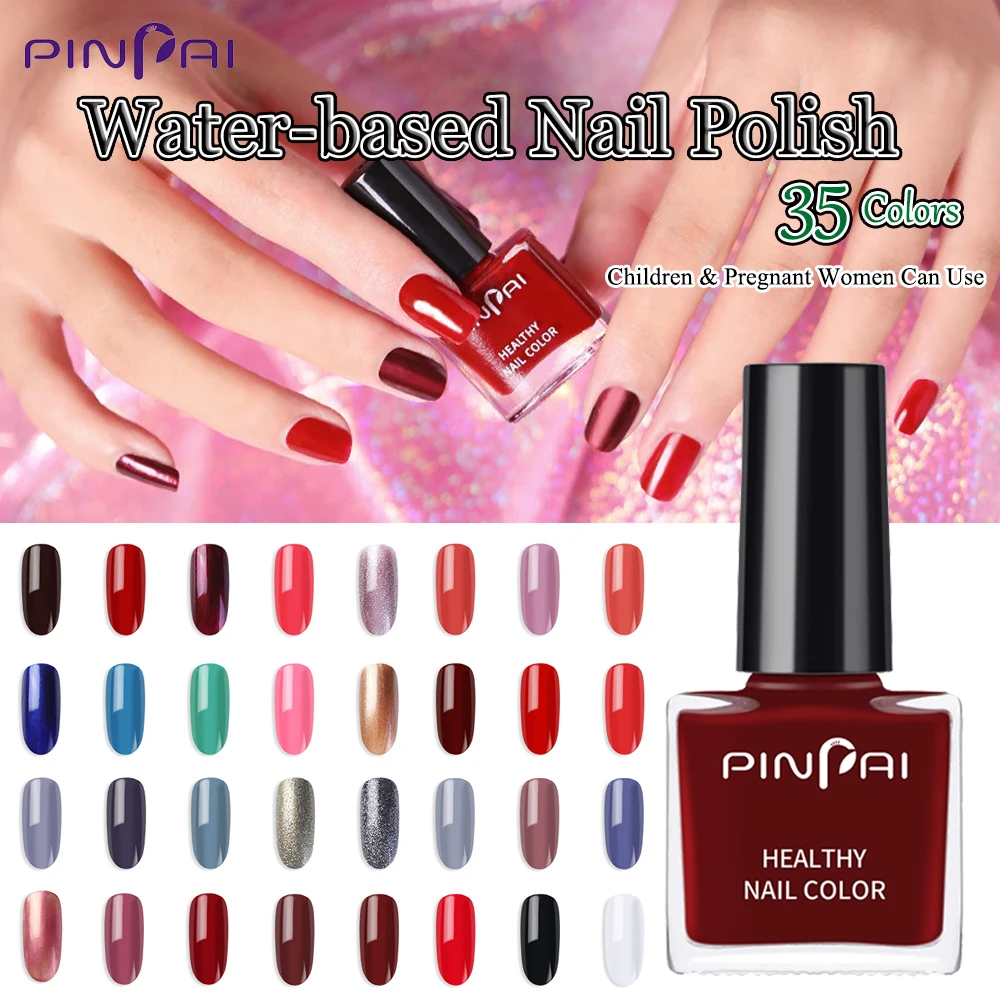 

Pinpai 35 Color Water-Based Peelable Nail Polish For Kids Pregnant Women Natural Non-toxic Nail Varnish Easy Remove Nail Lacquer