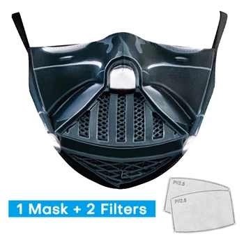 

Famous Movie Robot Print Mask PM2.5 Washable Fabric Half Face Mask Dustproof Adjustable Mouth Mask Protective With 2 Free Filter