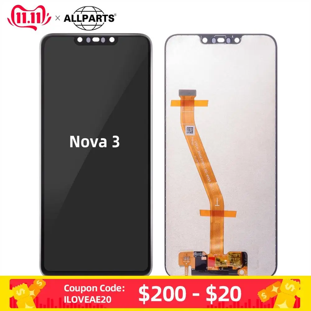 Дисплей для Huawei Nova 3 PAR AL00 par al00 LCD в сборе с тачскрином Оригинал 6.3''