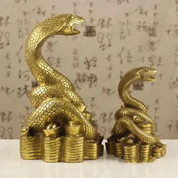 

Home Decoration Zodiac Snake Decoration Copper Cobra Pendant Metal Crafts Home Decoration Craft Gift Wenwan