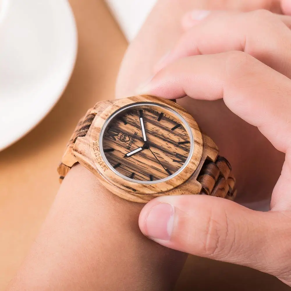 

MUJUZE wood watch Men Women Quartz casual Wristwatch Top to brand Luxury chrismas gift Wooden Chronograph relogio masculino