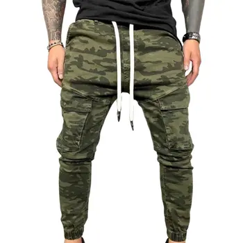 

NK91 Men's Leisure Time Camouflage Nine Part Pants Self-cultivation Bound Feet Student Zipper Denim Jean Hot Pants