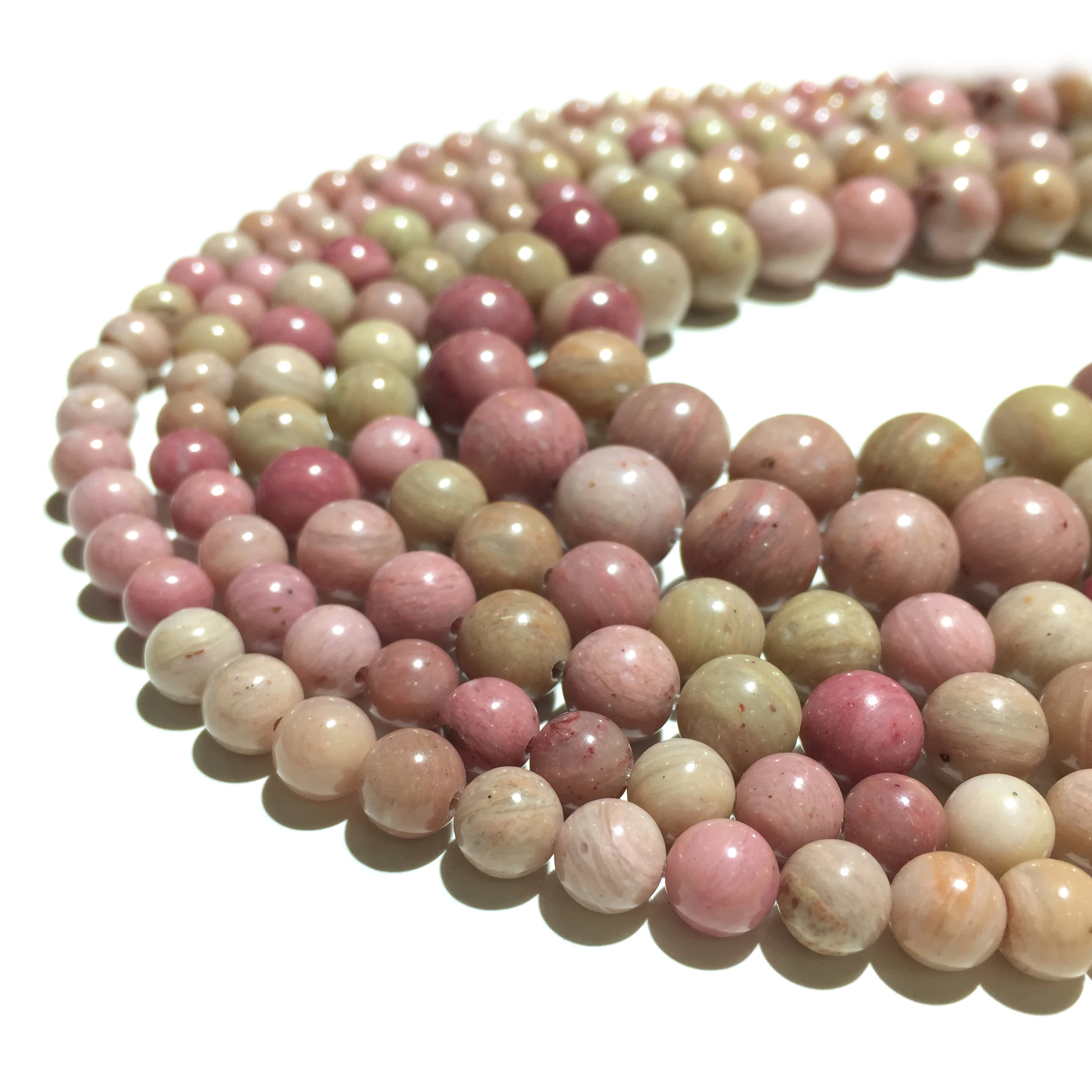 

8mm Natural Pink Rhodonite Beads Healing Energy Gemstone Beads DIY Jewelry Making Bracelet Necklace Accessories Factory Price