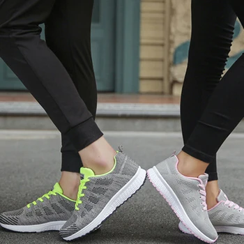 

New Fashion Autumn Mesh Sneakers Couple Mesh Breathable Running Shoes Casual Men And Women Flying Woven Fitness Tide Shoes