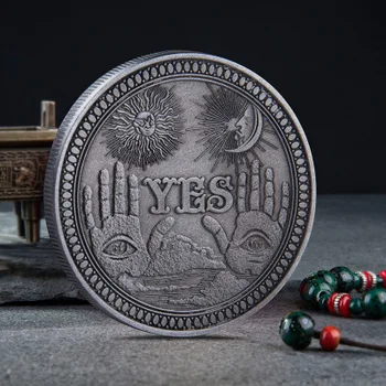 

USA Morgan Dollar COIN Yes/No Ouija Gothic Prediction Decision Coin All Seeing Eye or Death Angel Nickel